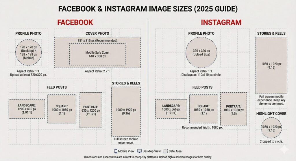 social media image sizes